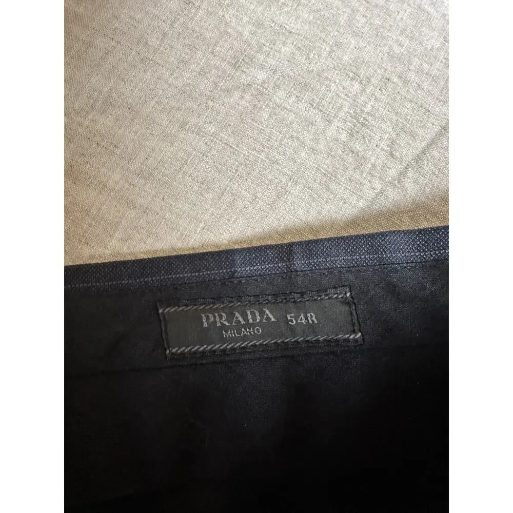 Prada Pinstriped Wool Trousers